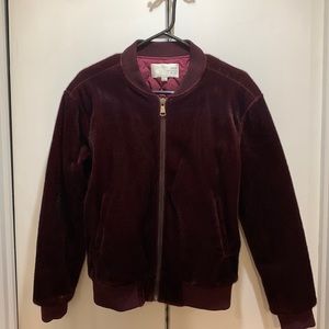 JOA Furry Burgundy Bomber